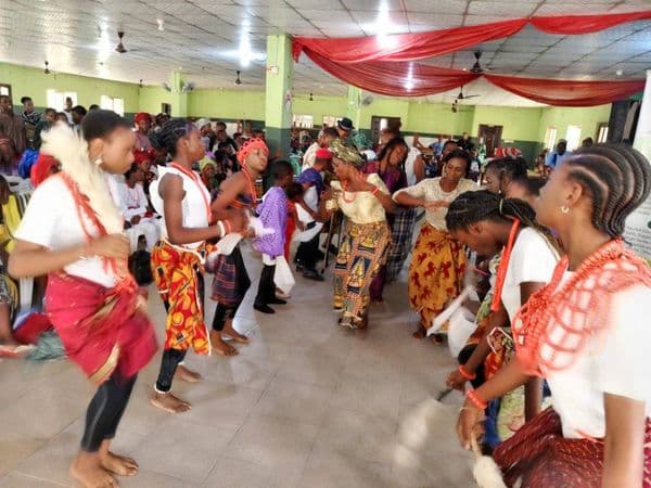 Students doing art and dance